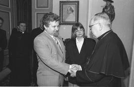 Premier Czech Petr Pithart we Wrocławiu