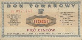 Bon Towarowy: Pięć Centów