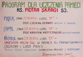 PROGRAM DLA UCZCZENIA PAMIĘCI KS. PIOTRA SKARGI SJ. . tekst pieśni W nowe jutro