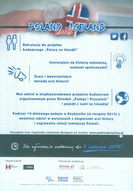 Poland meets Iceland: rekrutacja do projektu badawczego "Polacy na Islandii"