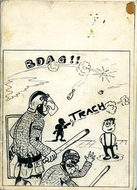 Komiks o walkach z ZOMO