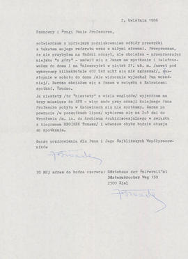 List od Andrzeja Brożka