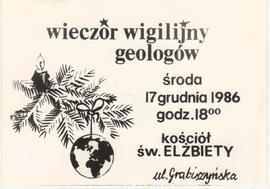 Wieczór wigilijny geologów