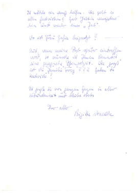 List od Brigitte Draeseke