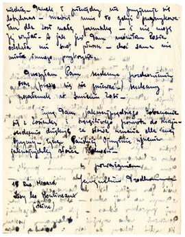 List do Tadeusza Hrycakiewicza