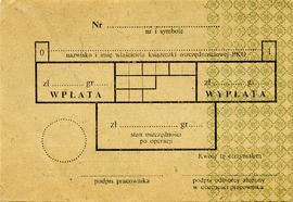 Dowód wpłaty/wypłaty na książeczkę oszczędnościową PKO