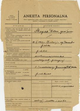 Ankieta personalna