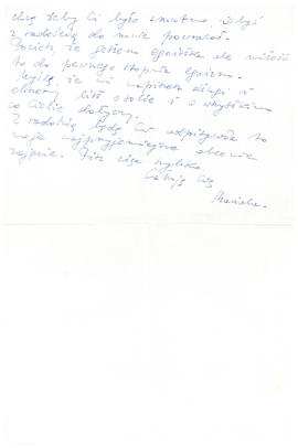 List do Juliana Fercza
