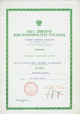 Nominacja na stopień starszego kaprala