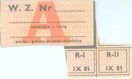 Kartka reglamentacyjna 1981