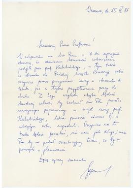 List do Mieczysława Patera